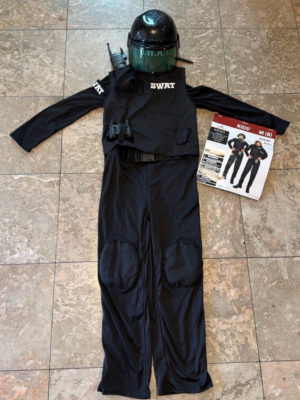 Kids SWAT Tactical Costume Set - Black